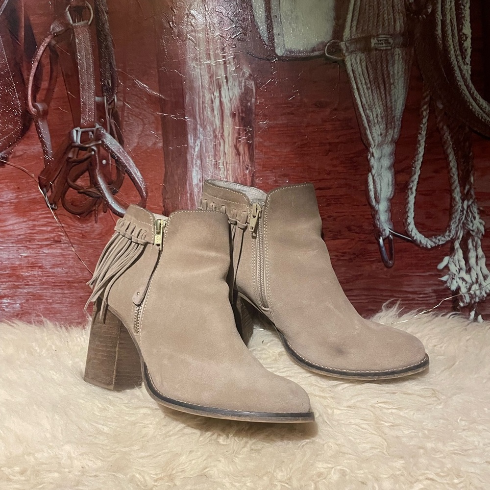 Aldo fringe leather boots